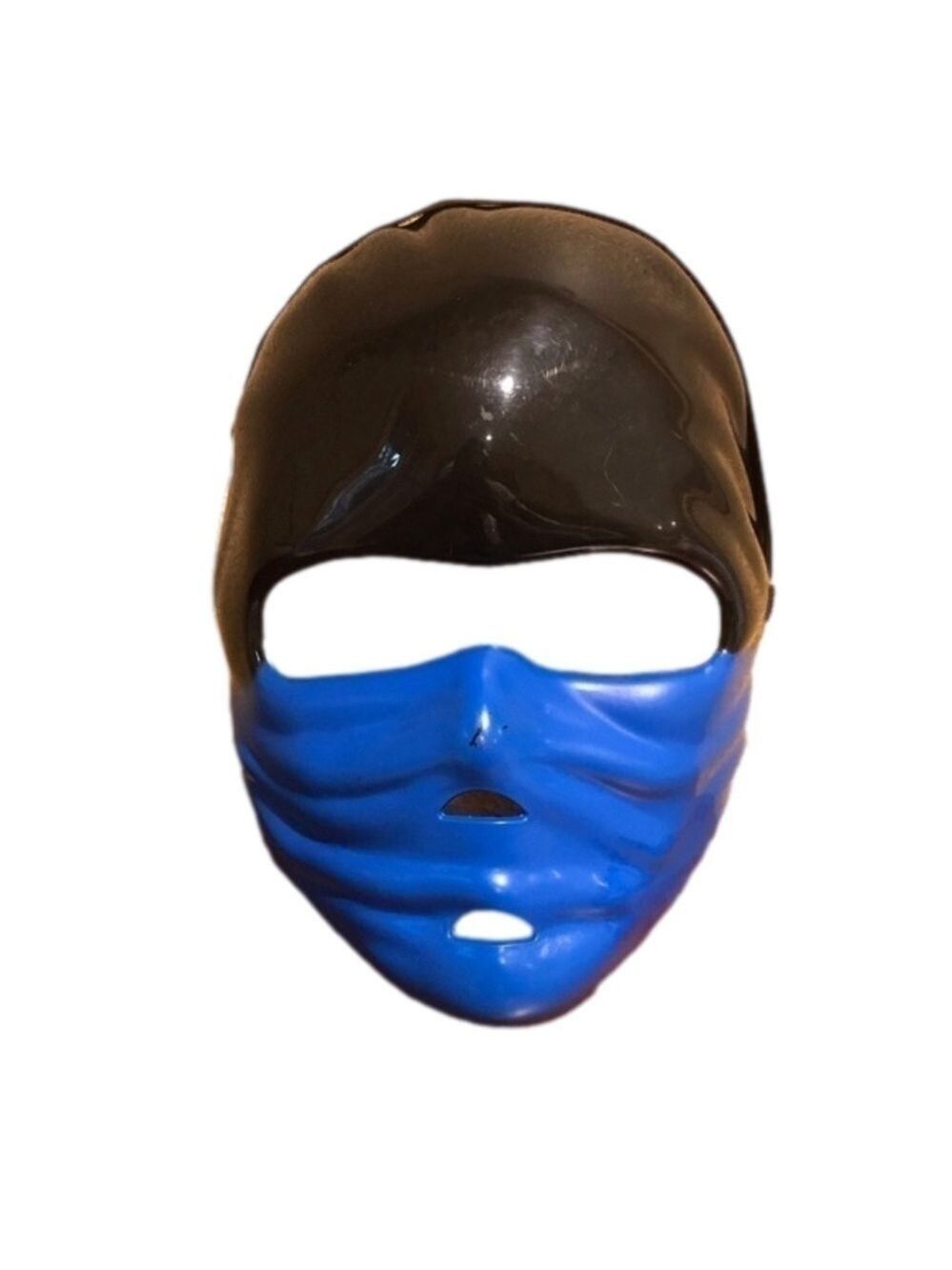 𝅺NINJA Black & Blue hard plastic costume face mask